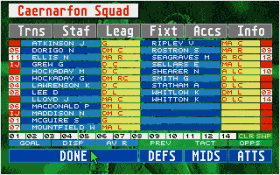 CM1 Team Screen